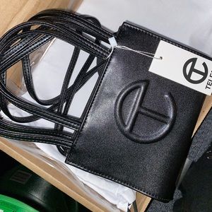 BLACK SMALL TELFAR SHOPPING BAG